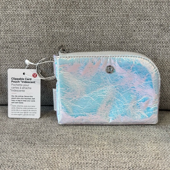 lululemon athletica Accessories - NWT Lululemon Clippable Card Pouch In Iridescent/Silver